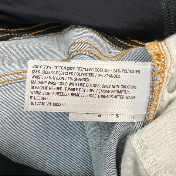 Isabel Maternity Super Stretch Blue Denim Midi Short Size 16 - Picture 9 of 9